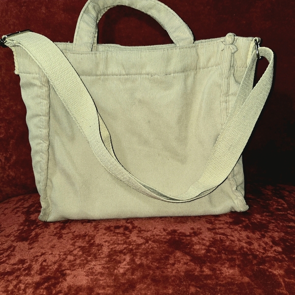 Corduroy Canvas Crossbody/Shoulder/Hand Bag by Letu Multi-Use Unisex Khaki - Picture 7 of 12